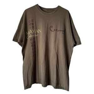 Mayan Calendar Cozumel Brown T-Shirt